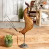 Handcrafted Metal Rooster Sculpture - Unique Farmhouse Decor