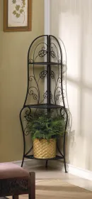 Modern Metal Corner Shelf - Durable Storage Solution for Home and Office