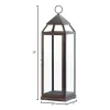 Tall Bronze Contemporary Lantern