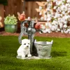 LITTLE PUP AND WATER PUMP  SOLAR LIGHT