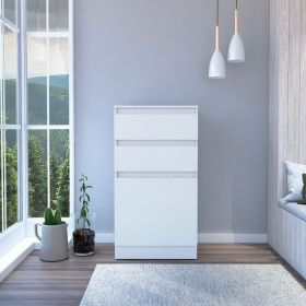 Dresser 43"H, Jewelry Box, Mirror, Single Door Cabinet, Two Drawers, White