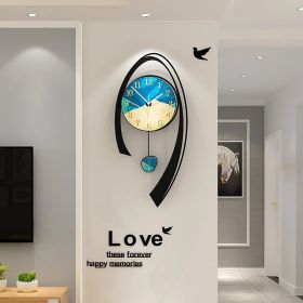 24.8" Multi-Color Modern Acrylic Wall Clock Decor Home Hanging Art Living Room Bedroom