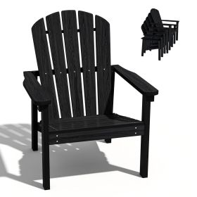 Stackable Adirondack Chairs (Option: Black-2pack)