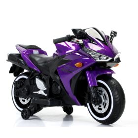 Kids Motorcycle 12V Motorcycle For Kids 3 4 5 6 Years Boys Girls 12v7ah Kids Motorcycle Ride On Toy With Training Wheels Manual Throttle  Drive B (Color: Purple)